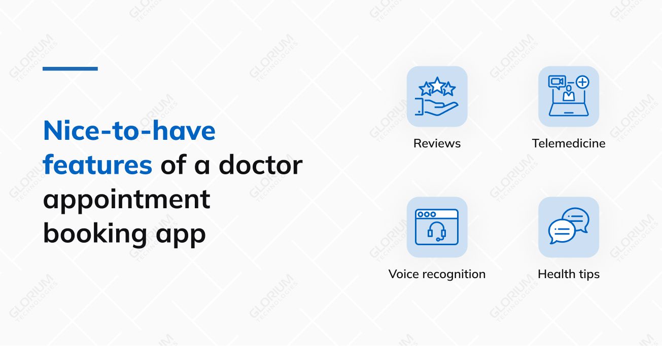 Nice to have features of a doctor appointment booking app