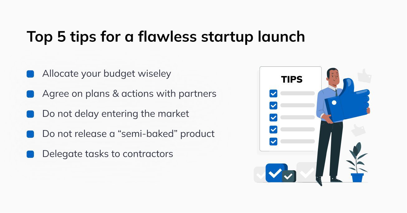 Top 5 tips for a flawless startup launch