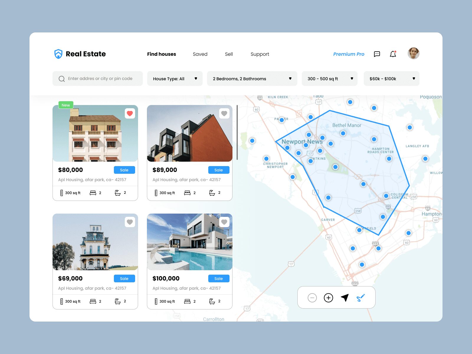 Navigation and outside view. Map integration helps your prospects find the right place thanks to its exact location. You can look closely at the area via Google Maps and get a deeper understanding. The Smart Map can identify landmarks or well-known places.