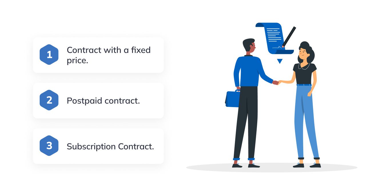 Development companies practice cooperation under several types of contracts