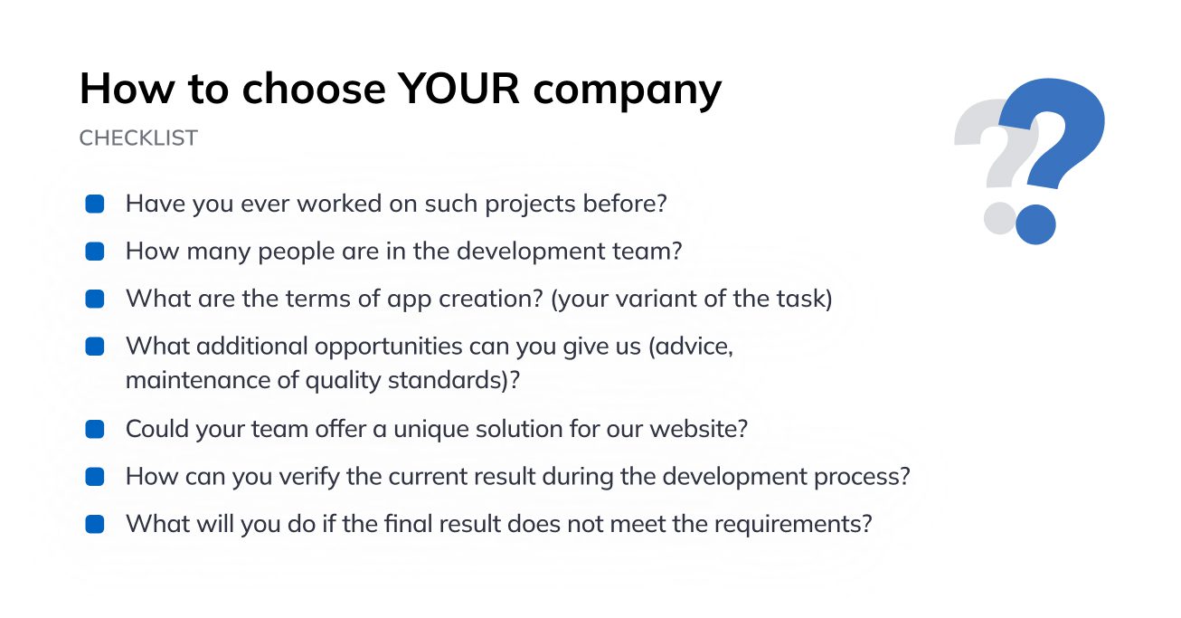 How to choose YOUR company