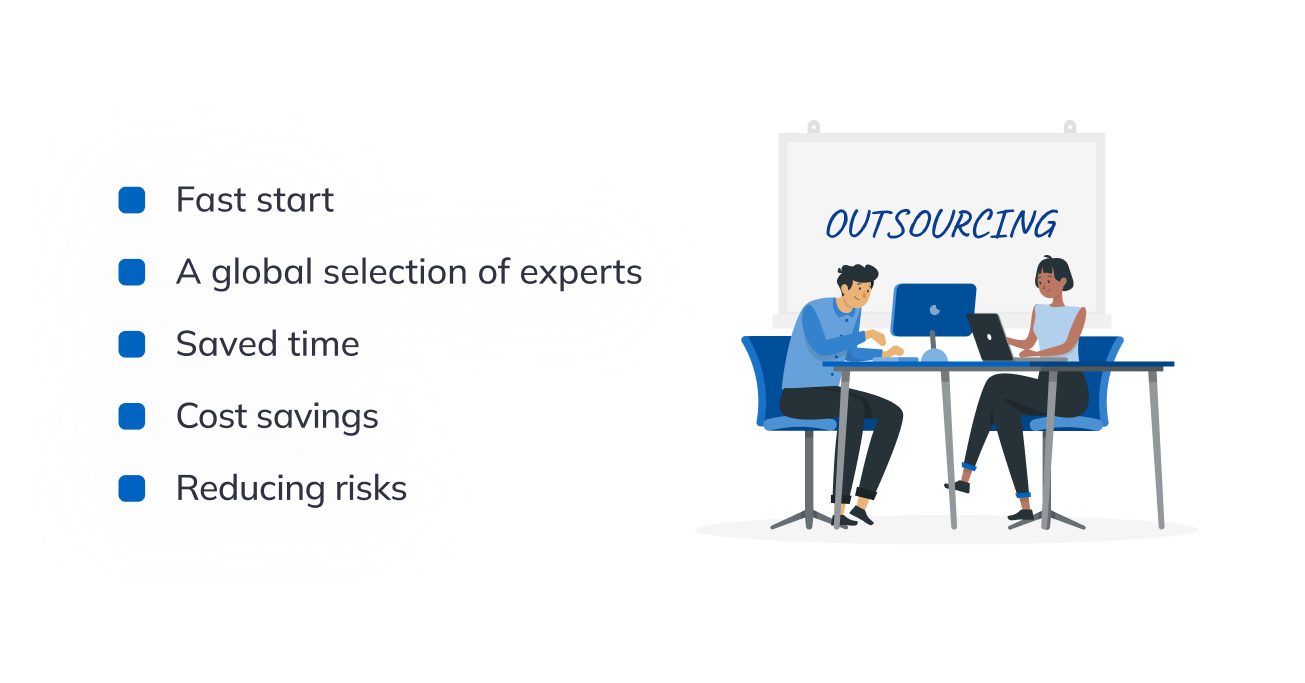 Outsourcing software development pros