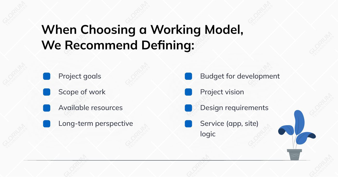 When choosing a working model