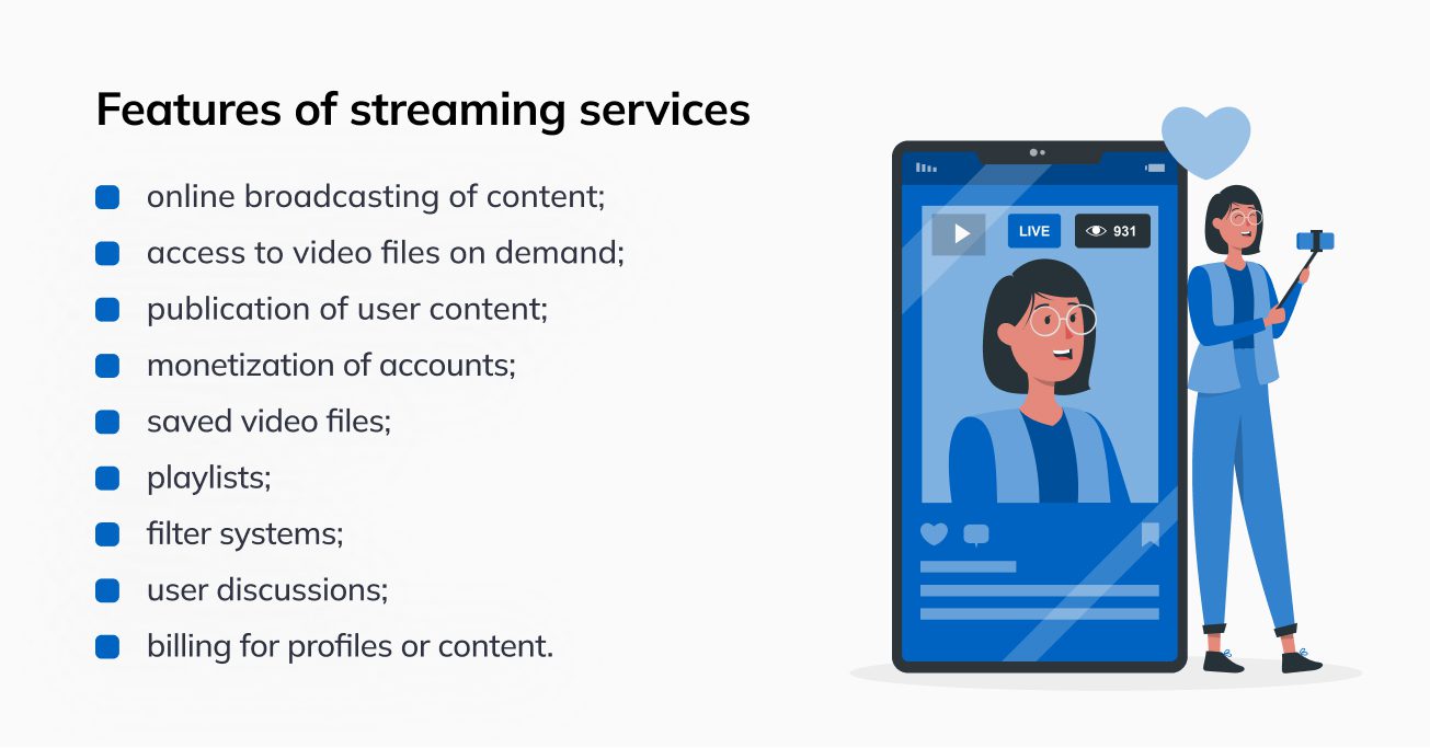 Features of streaming services