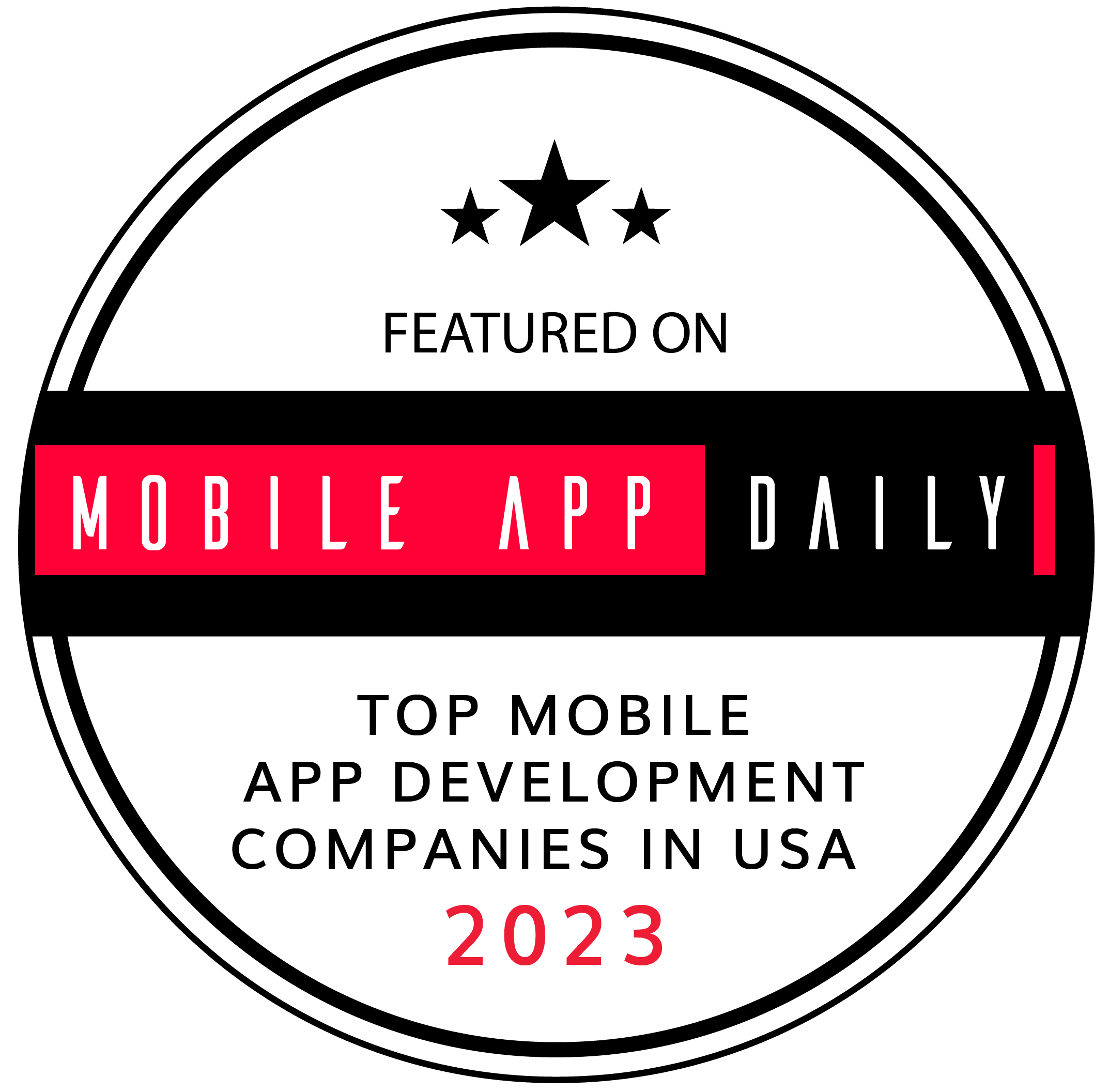 Top Mobile App Development Companies in the USA Badge!